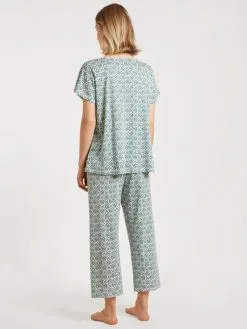 Calida Garden Nights 7/8-Pyjama Nevada Green -Unterwäsche Verkäufe Calida Garden Nights 7 8 Pyjama gruen 42452 678 1