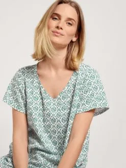 Calida Garden Nights 7/8-Pyjama Nevada Green -Unterwäsche Verkäufe Calida Garden Nights 7 8 Pyjama gruen 42452 678 3