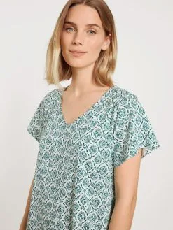 Calida Garden Nights Kurz-Pyjama Nevada Green -Unterwäsche Verkäufe Calida Garden Nights Kurz Pyjama gruen 42352 678 3