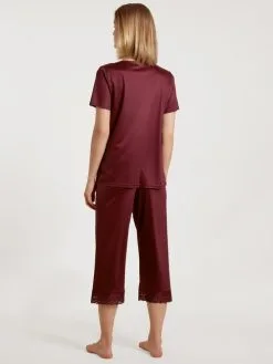 Calida Glamorous Nights 3/4-Pyjama Dark Cherry -Unterwäsche Verkäufe Calida Glamorous Nights 3 4 Pyjama rot 44297 177 1