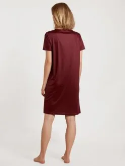 Calida Glamorous Nights Sleepshirt Kurzarm, Länge 95cm Dark Cherry -Unterwäsche Verkäufe Calida Glamorous Nights Sleepshirt Kurzarm Laenge 95cm rot 34197 177 2