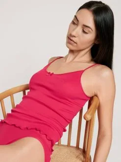 Calida Light Spaghetti-Top Barberry Red