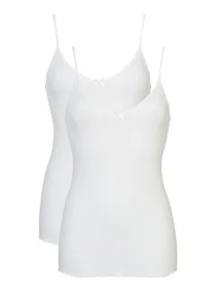 Calida Classic Light Spaghetti-Top 2er-Pack White