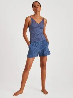 Calida Lounge Coast Shorts Marine Water Blue -Unterwäsche Verkäufe Calida Lounge Coast Shorts blau 26537 427 2