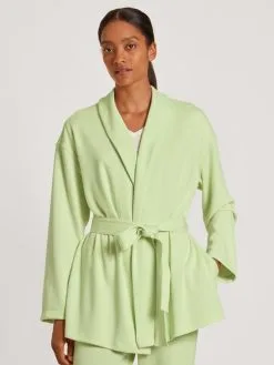 Calida Lounge Rosy Jacke Mit Bindeband Light Pistache -Unterwäsche Verkäufe Calida Lounge Rosy Jacke mit Bindeband gruen 15599 670 1