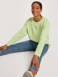 Calida Lounge Rosy Sweatshirt Light Pistache -Unterwäsche Verkäufe Calida Lounge Rosy Sweatshirt gruen 15399 670 6