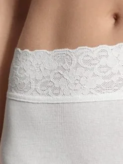 Calida Iconics Midislip, 2er-Pack White -Unterwäsche Verkäufe Calida Lycraspitze Midi Slip high waist weiss 23927 001 Duopack 3