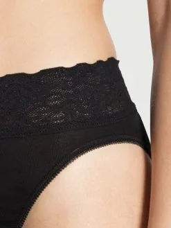 Calida Iconics Jazzpant Schwarz -Unterwäsche Verkäufe Calida Lycraspitze Slip high waist schwarz 21901 992 2