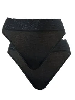 Calida Iconics Jazzpant, 2er-Pack Schwarz