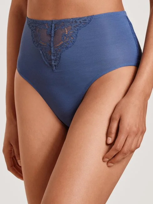 Calida Modal Deluxe Slip, High Waist Marine Water Blue 3 Calida Modal Deluxe Slip, High Waist Marine Water Blue