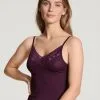 Calida Modal Sense Spaghetti-Top Dark Violet