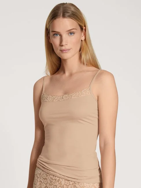 Calida Natural Comfort Lace Spaghetti-Top Rose Teint 3 Calida Natural Comfort Lace Spaghetti-Top Rose Teint