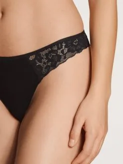 Calida Natural Comfort Lace String, Low Cut Schwarz -Unterwäsche Verkäufe Calida Natural Comfort Lace String low cut schwarz 20056 992 3