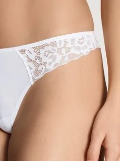 Calida Natural Comfort Lace String, Low Cut Weiss -Unterwäsche Verkäufe Calida Natural Comfort Lace String low cut weiss 20056 001 3