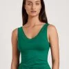 Calida Natural Comfort Lace Tank-Top Nevada Green -Unterwäsche Verkäufe Calida Natural Comfort Lace Tank Top gruen 12652 678