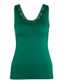 Calida Natural Comfort Lace Tank-Top Nevada Green -Unterwäsche Verkäufe Calida Natural Comfort Lace Tank Top gruen 12652 678 4