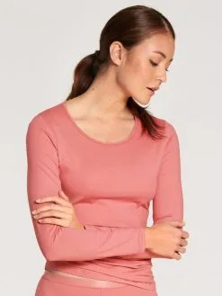 Calida Natural Comfort Langarm-Shirt, Rundhals Italian Rose