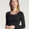 Calida Natural Comfort Langarm-Shirt, Rundhals Schwarz -Unterwäsche Verkäufe Calida Natural Comfort Shirt langarm schwarz 15075 992