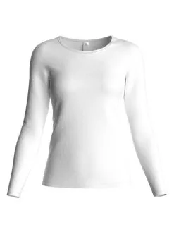 Calida Natural Comfort Langarm-Shirt, Rundhals Weiss -Unterwäsche Verkäufe Calida Natural Comfort Shirt langarm weiss 15075 001 4