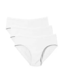 Calida Natural Comfort Slip, 3er-Pack Weiss