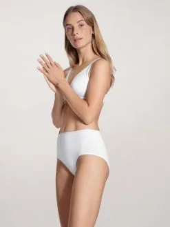 Calida Natural Comfort Slip, High Waist Weiss -Unterwäsche Verkäufe Calida Natural Comfort Slip high waist weiss 21375 001 2