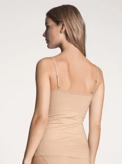 Calida Natural Comfort Spaghetti-Top Rose Teint 7 Calida Natural Comfort Spaghetti-Top Rose Teint -Unterwäsche Verkäufe Calida Natural Comfort Spaghetti Top Traeger verstellbar haut teint 11075 160 1