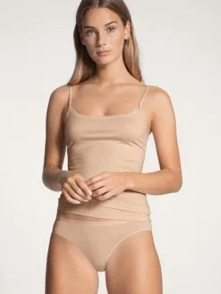 Calida Natural Comfort Spaghetti-Top Rose Teint 9 Calida Natural Comfort Spaghetti-Top Rose Teint -Unterwäsche Verkäufe Calida Natural Comfort Spaghetti Top Traeger verstellbar haut teint 11075 160 3