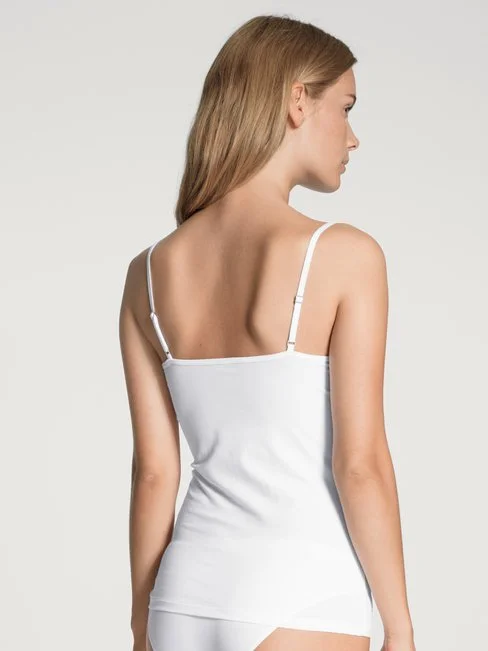 Calida Natural Comfort Spaghetti-Top Weiss 4 Calida Natural Comfort Spaghetti-Top Weiss – Bild 2