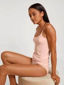 Calida Natural Comfort Spaghetti-Top Pearl Blush -Unterwäsche Verkäufe Calida Natural Comfort Spaghetti Top rosa 11075 072 4