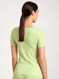 Calida Natural Comfort T-Shirt, Rundhals Light Pistache -Unterwäsche Verkäufe Calida Natural Comfort T Shirt Rundhals gruen 14075 670 2