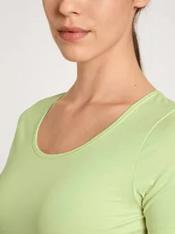 Calida Natural Comfort T-Shirt, Rundhals Light Pistache -Unterwäsche Verkäufe Calida Natural Comfort T Shirt Rundhals gruen 14075 670 4