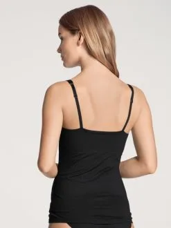 Calida Natural Comfort Tank-Top Mit Innenbustier Schwarz -Unterwäsche Verkäufe Calida Natural Comfort Tank Top mit Innerbustier schwarz 11175 992 1