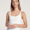 Calida Natural Comfort Tank-Top Mit Innenbustier Weiss -Unterwäsche Verkäufe Calida Natural Comfort Tank Top mit Innerbustier weiss 11175 001