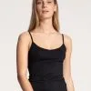 Calida Natural Joy Spaghetti-Top Schwarz -Unterwäsche Verkäufe Calida Natural Joy Spaghetti Top schwarz 10555 992