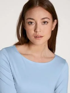 Calida Natural Luxe Shirt, 3/4-Arm Cerulean Blue 11 Calida Natural Luxe Shirt, 3/4-Arm Cerulean Blue -Unterwäsche Verkäufe Calida Natural Luxe Shirt 3 4 Arm blau 15391 383 3