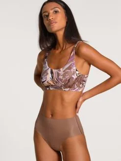 Calida Natural Skin Bustier, Cradle To Cradle Certified® Truffle Brown Print -Unterwäsche Verkäufe Calida Natural Skin Bustier Compostable braun 02259 778 5