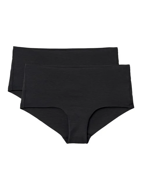 Calida Natural Skin Panty Im Doppelpack, Low Cut, Cradle To Cradle Certified® Black 3 Calida Natural Skin Panty Im Doppelpack, Low Cut, Cradle To Cradle Certified® Black