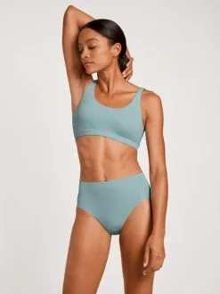Calida Natural Skin Seamless-Midi-Slip, Cradle To Cradle Certified® Blue Satin -Unterwäsche Verkäufe Calida Natural Skin Seamless Midi Slip Compostable blau 22239 473 2