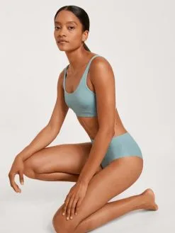 Calida Natural Skin Seamless-Midi-Slip, Cradle To Cradle Certified® Blue Satin -Unterwäsche Verkäufe Calida Natural Skin Seamless Midi Slip Compostable blau 22239 473 3
