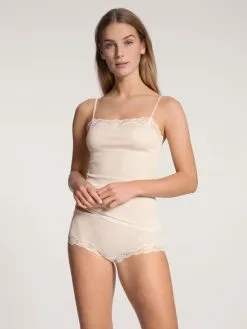 Calida Richesse Lace Spaghetti-Top Light Ivory -Unterwäsche Verkäufe Calida Richesse Lace Spaghetti Top weiss 11290 090 2