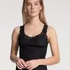 Calida Richesse Lace Top Ohne Arm, Wolle & Seide WS Schwarz