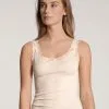 Calida Richesse Lace Top Ohne Arm, Wolle & Seide Light Ivory -Unterwäsche Verkäufe Calida Richesse Lace Tank Top weiss 12990 090