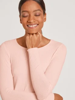 Calida Second Skin Langarm-Shirt Mit Seide Pearl Blush -Unterwäsche Verkäufe Calida Second Skin Langarm Shirt mit Seide rosa 15756 072 3