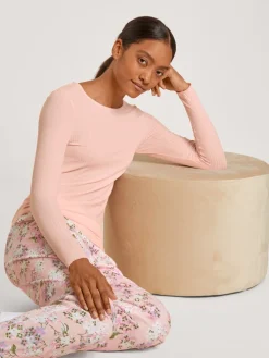 Calida Second Skin Langarm-Shirt Mit Seide Pearl Blush -Unterwäsche Verkäufe Calida Second Skin Langarm Shirt mit Seide rosa 15756 072 4