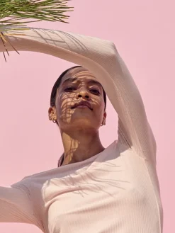 Calida Second Skin Langarm-Shirt Mit Seide Pearl Blush -Unterwäsche Verkäufe Calida Second Skin Langarm Shirt mit Seide rosa 15756 072 neu