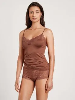 Calida Sensual Secrets Spaghetti-Top Ginger Bisquit 9 Calida Sensual Secrets Spaghetti-Top Ginger Bisquit -Unterwäsche Verkäufe Calida Sensual Secrets Spaghetti Top braun 11434 107 2