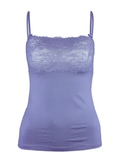 Calida Sensual Secrets Spaghetti-Top Mit Breitem Spitzensaum Provence Blue -Unterwäsche Verkäufe Calida Sensual Secrets Spaghetti Top mit breitem Spitzensaum violett 11531 371 5