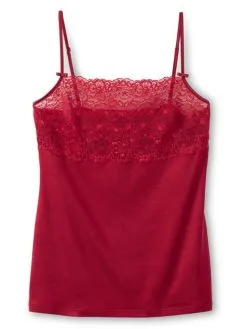 Calida Sensual Secrets Spaghetti-Top Mit Breitem Spitzensaum Rio Red -Unterwäsche Verkäufe Calida Sensual Secrets Spaghetti Top rot 11531 167 5