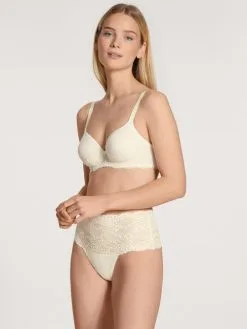 Calida Sensual Secrets String, High Waist Alabaster Crème -Unterwäsche Verkäufe Calida Sensual Secrets String high waist weiss 20931 911 2