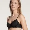 Calida Sensual Secrets T-Shirt-BH Schwarz -Unterwäsche Verkäufe Calida Sensual Secrets T Shirt BH mit Buegel und Schale gemoldet schwarz 03531 992